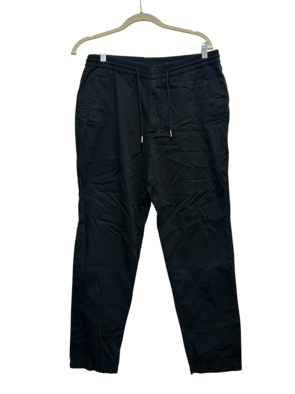 Men's FOLK Draw Cord Trouser Pants men's size 3 US 32 in Black